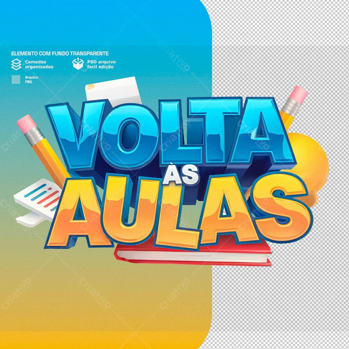 Flyer Volta às Aulas PSD Editável