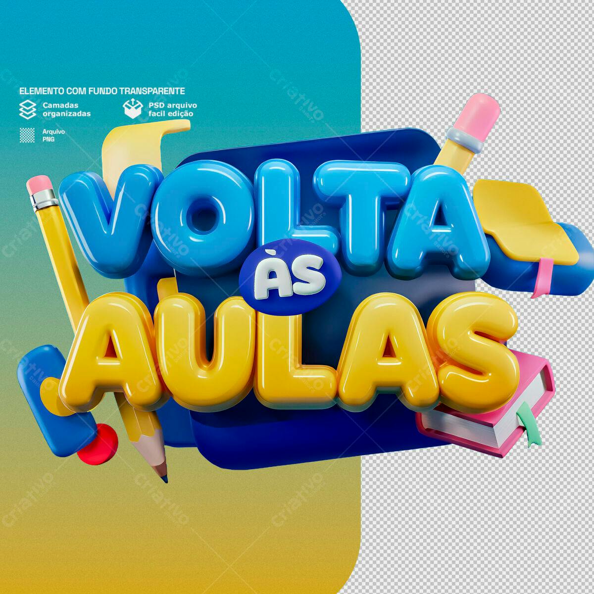 Banner Volta às Aulas PSD Editável