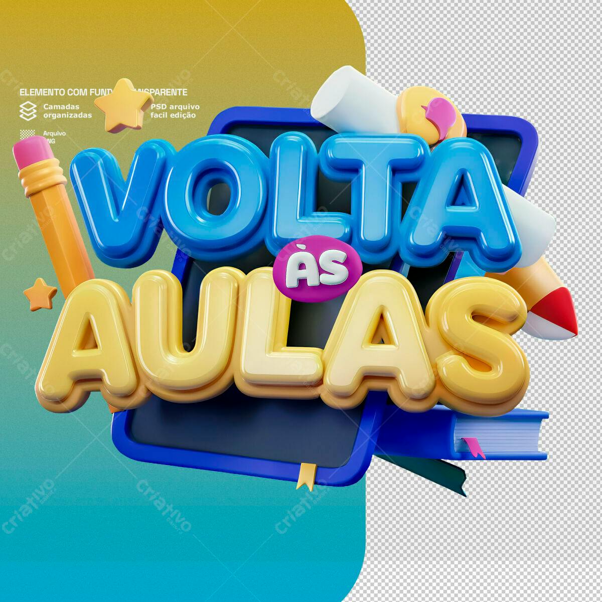 Flyer Volta às Aulas PSD Editável