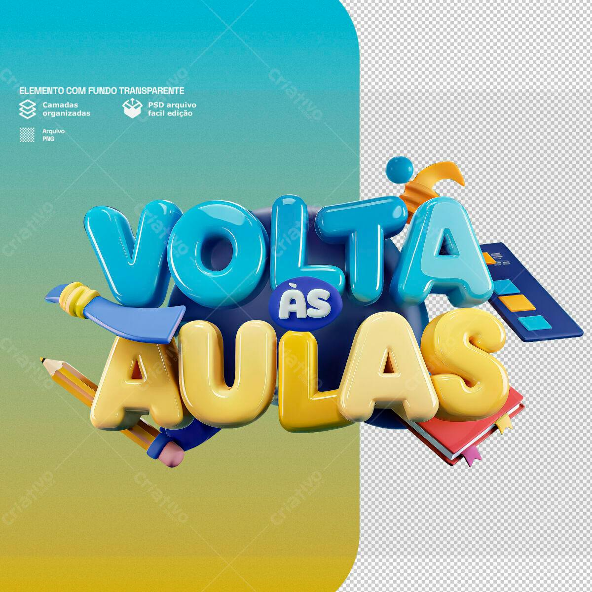 Banner Volta às Aulas PSD Editável