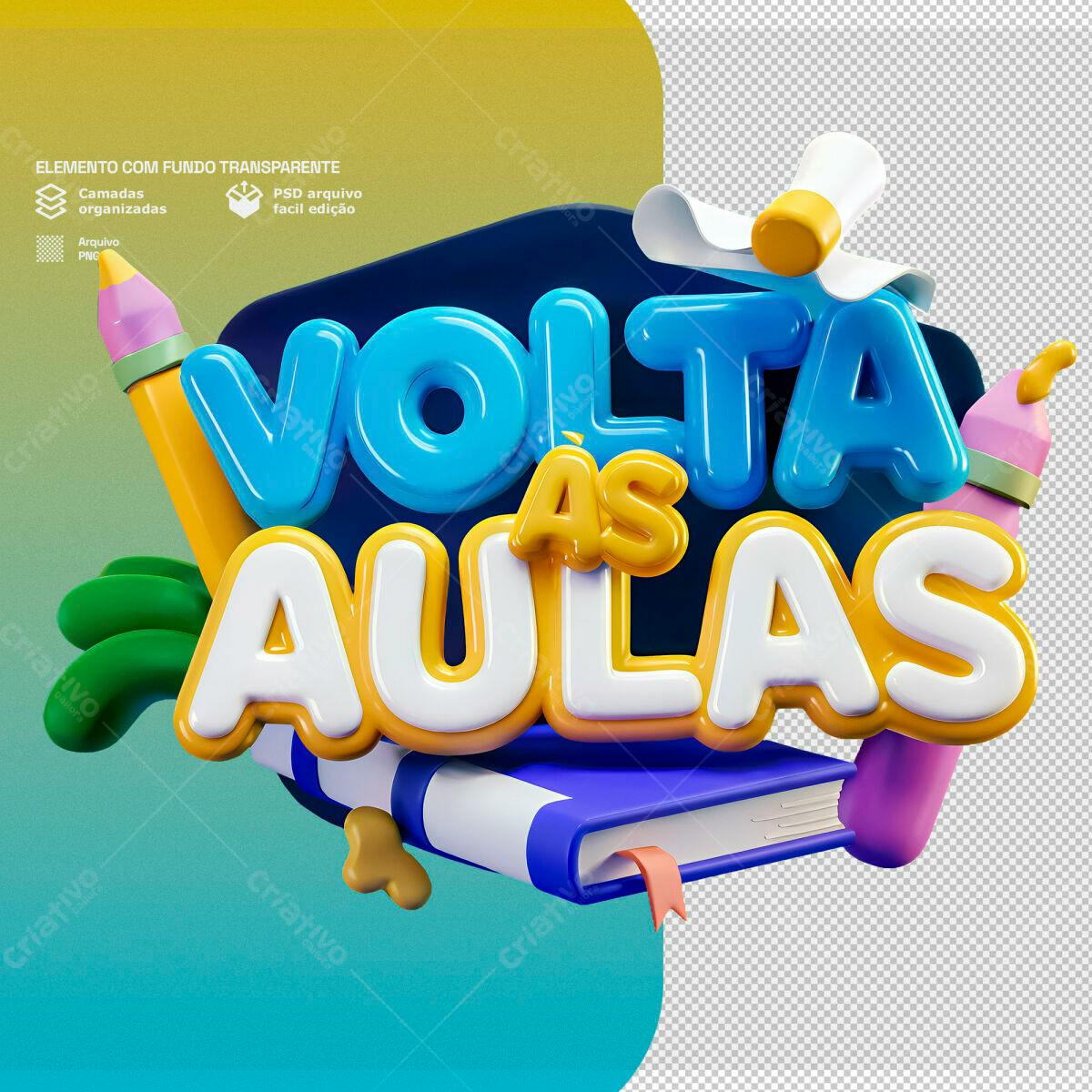 Flyer Volta às Aulas PSD Editável