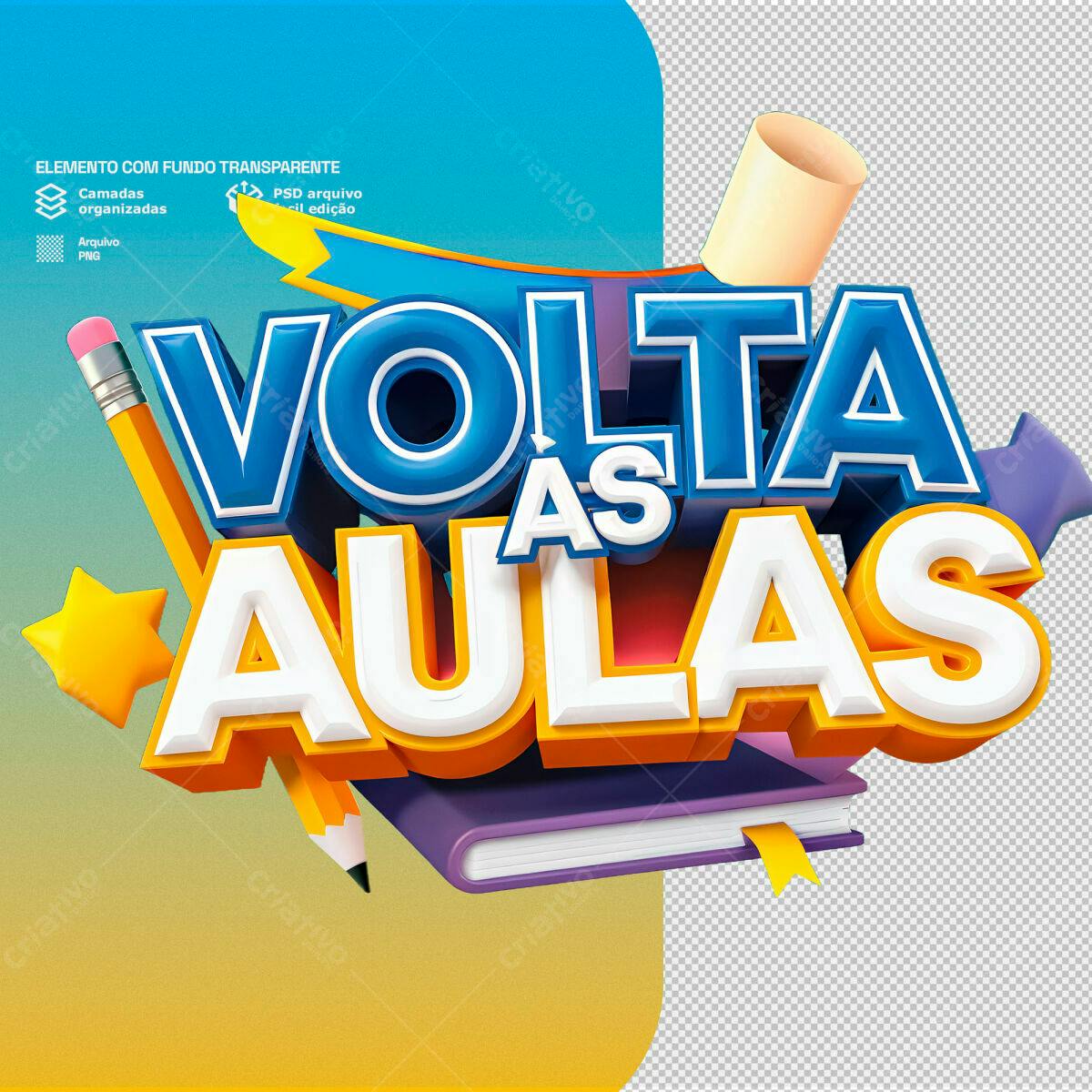 Flyer Volta às Aulas PSD Editável