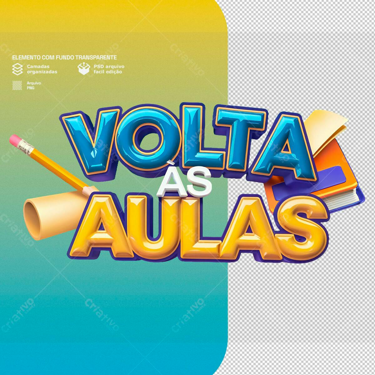 Banner Volta às Aulas PSD Editável