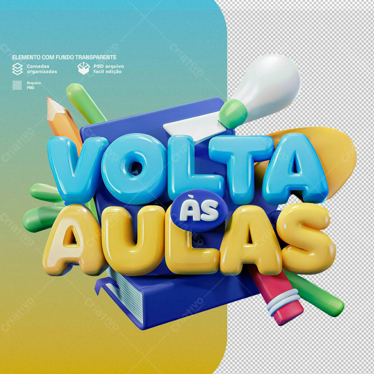 Flyer Volta às Aulas PSD Editável