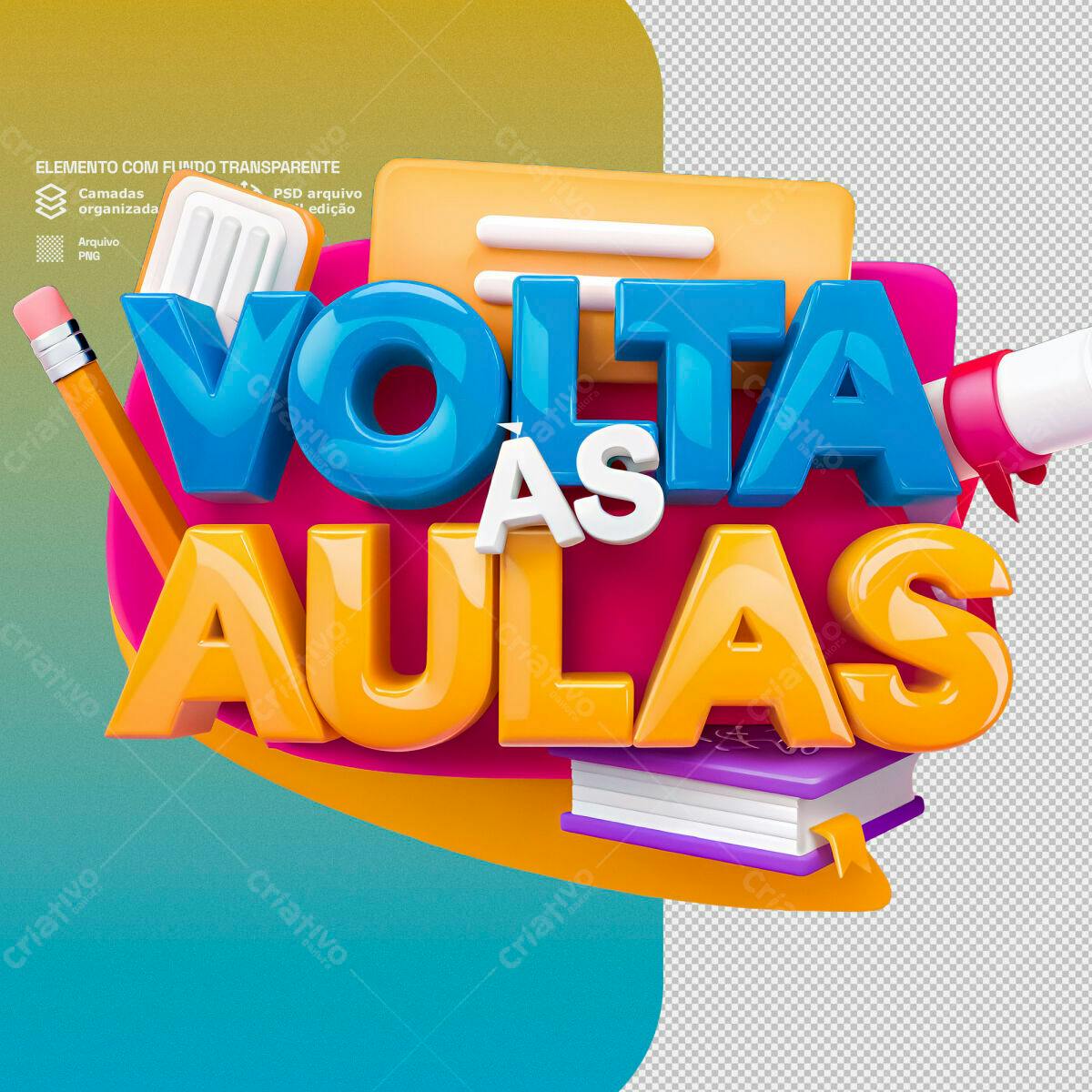 Flyer Volta às Aulas PSD Editável