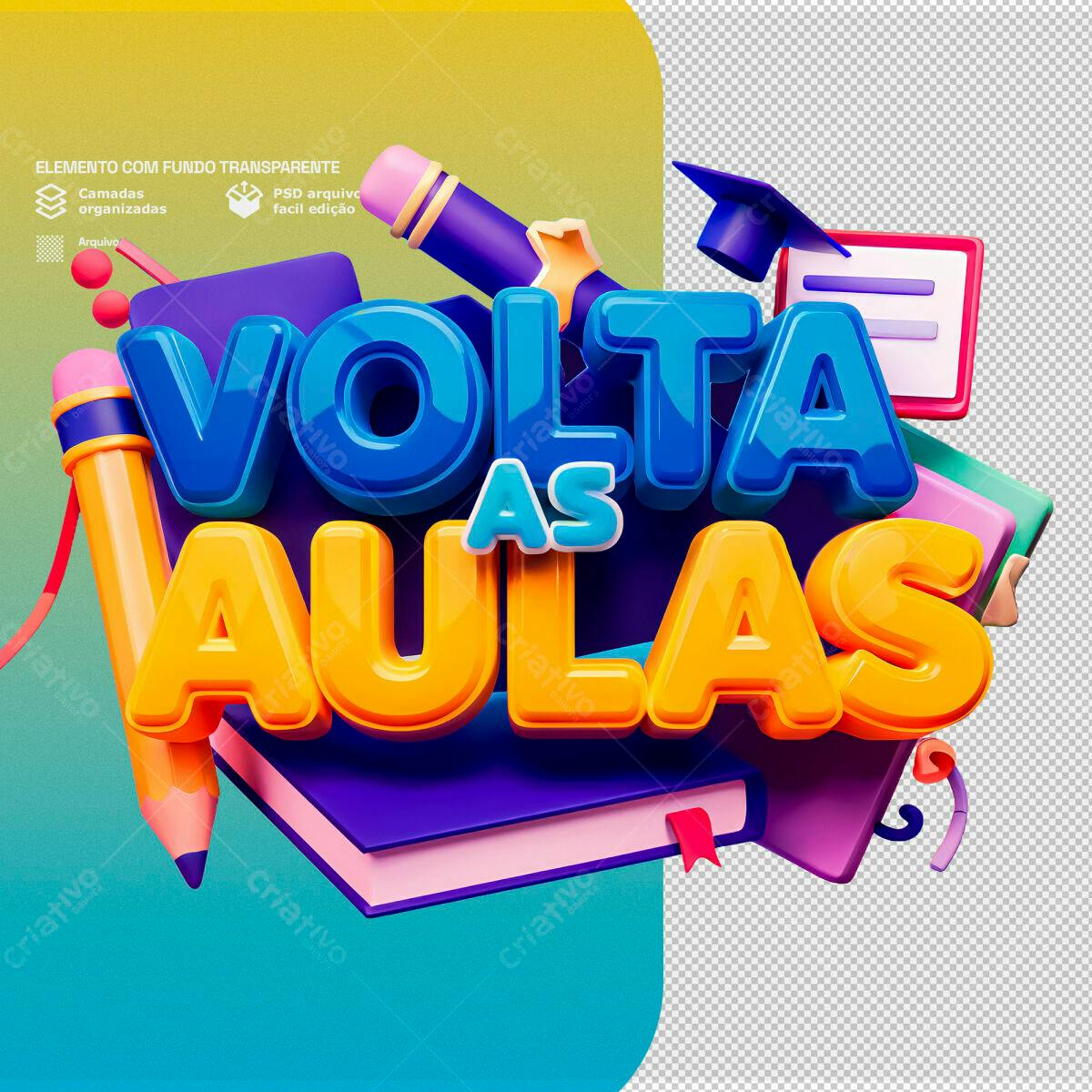 Banner Volta às Aulas PSD Editável