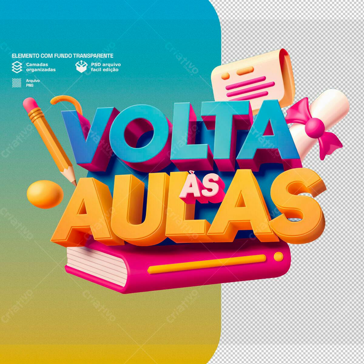 Flyer Volta às Aulas PSD Editável