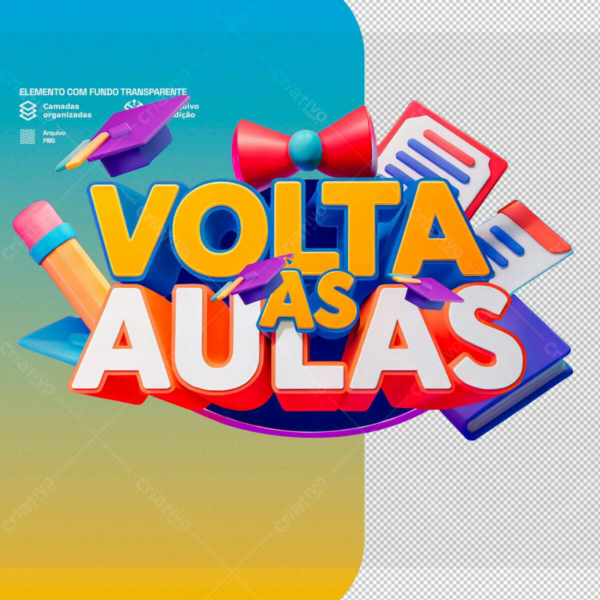 Banner Volta às Aulas PSD Editável