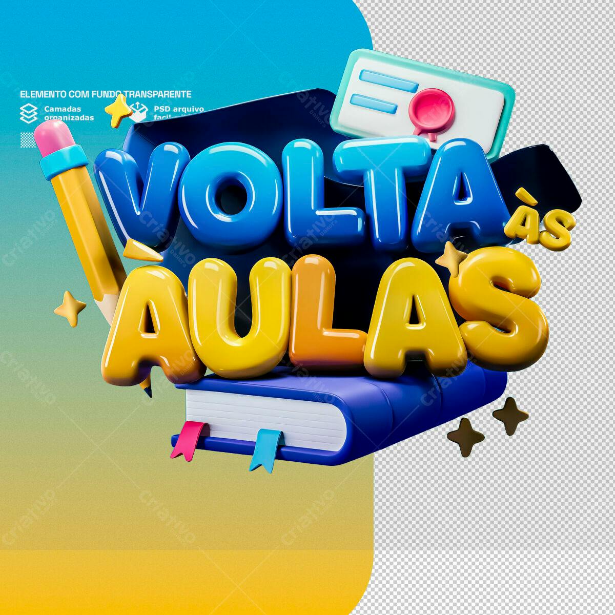 Banner Volta às Aulas PSD Editável