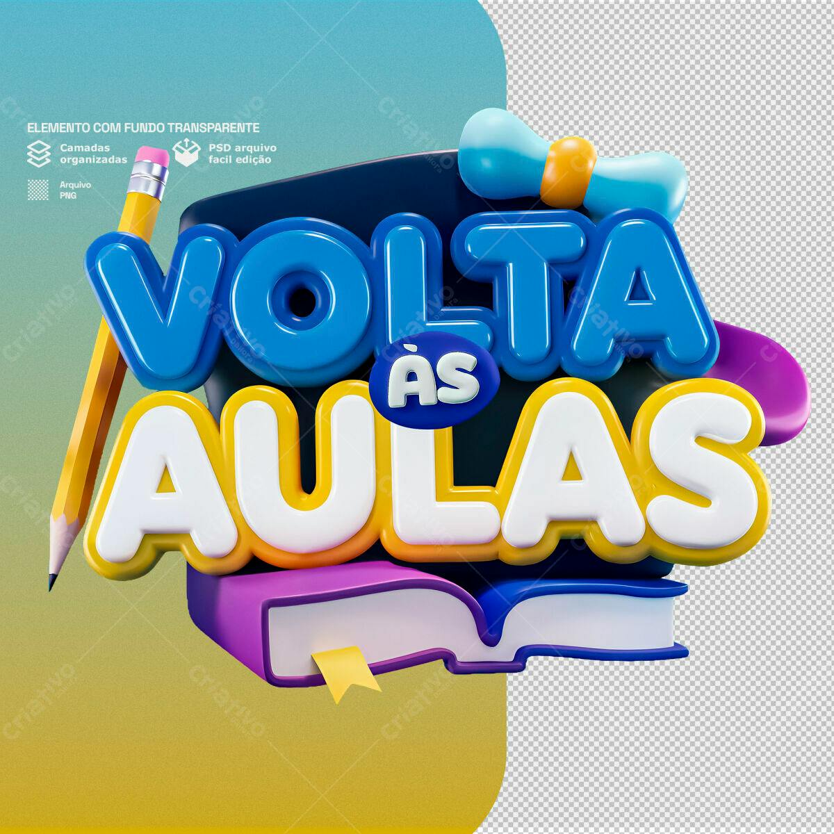 Kit Voltar às Aulas PSD Editável