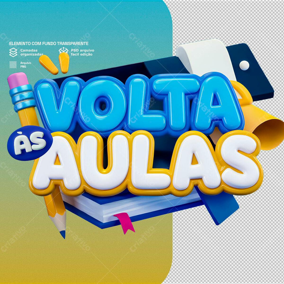 Banner Volta às Aulas PSD Editável