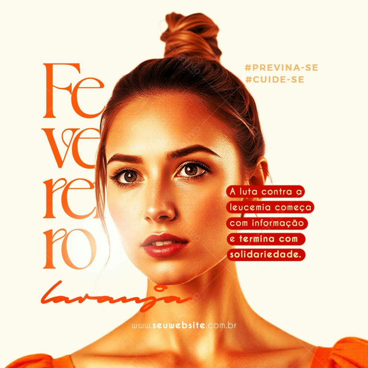 Flyer Prevenção Leucemia PSD Editável