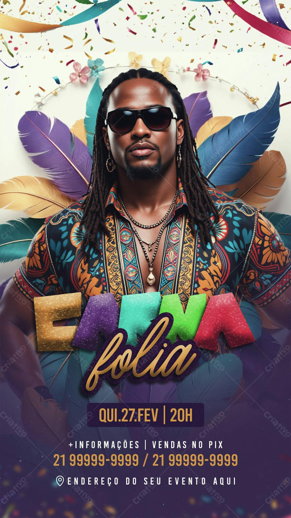 Flyer Evento Carna Folia Story