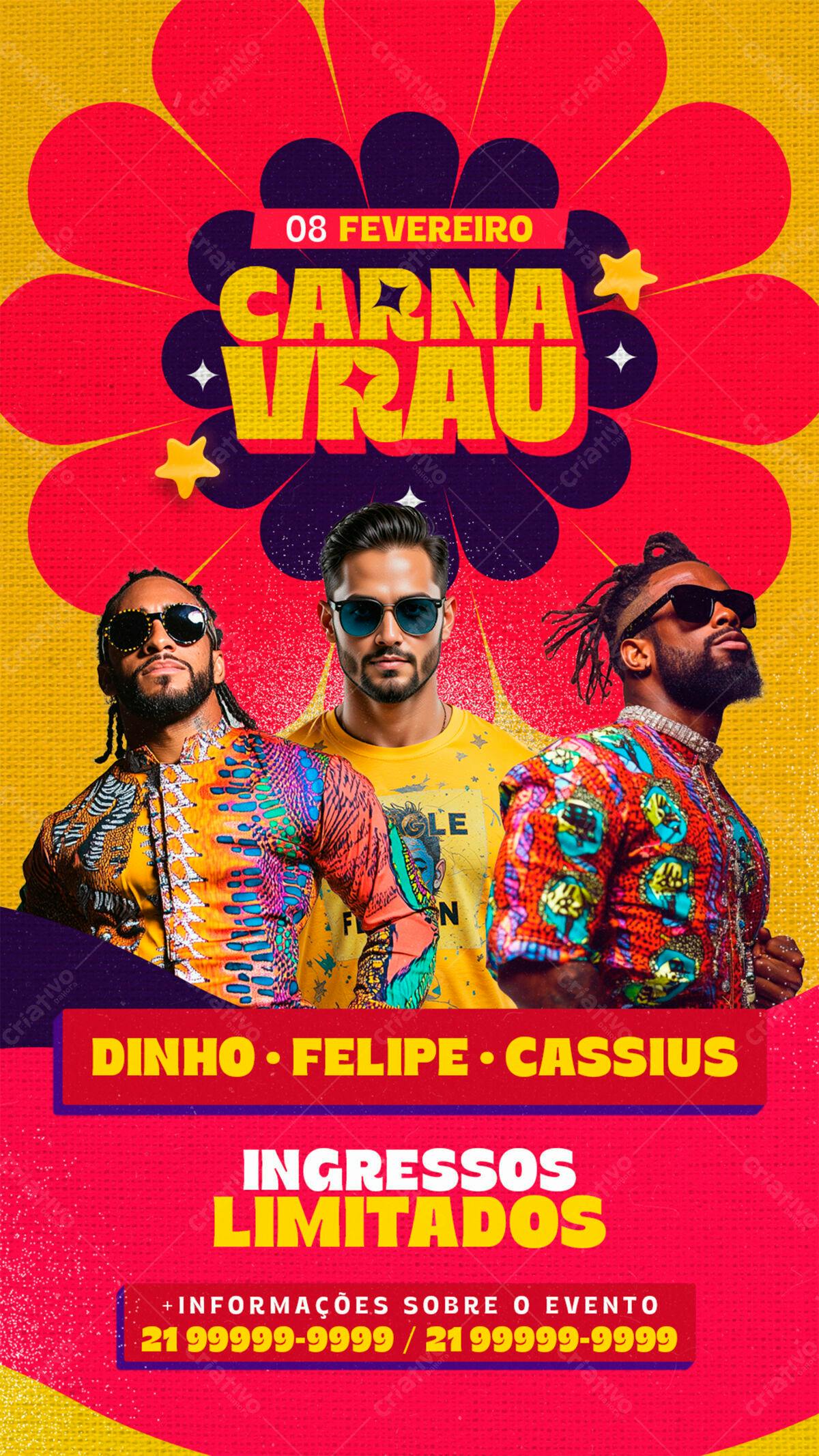 Flyer Carnaval PSD Editável