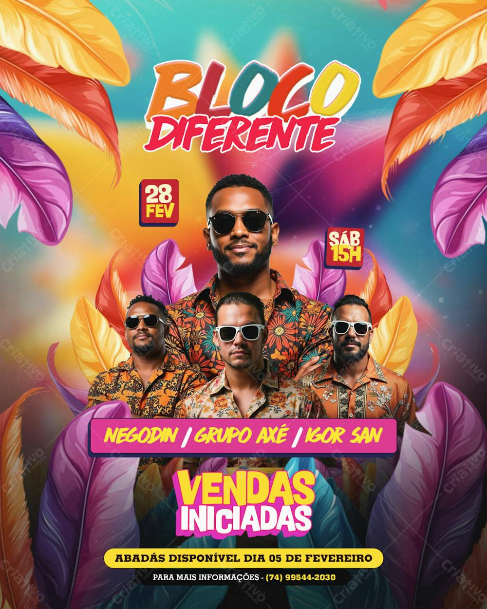 Flyer Evento Bloco Diferente 2 Feed