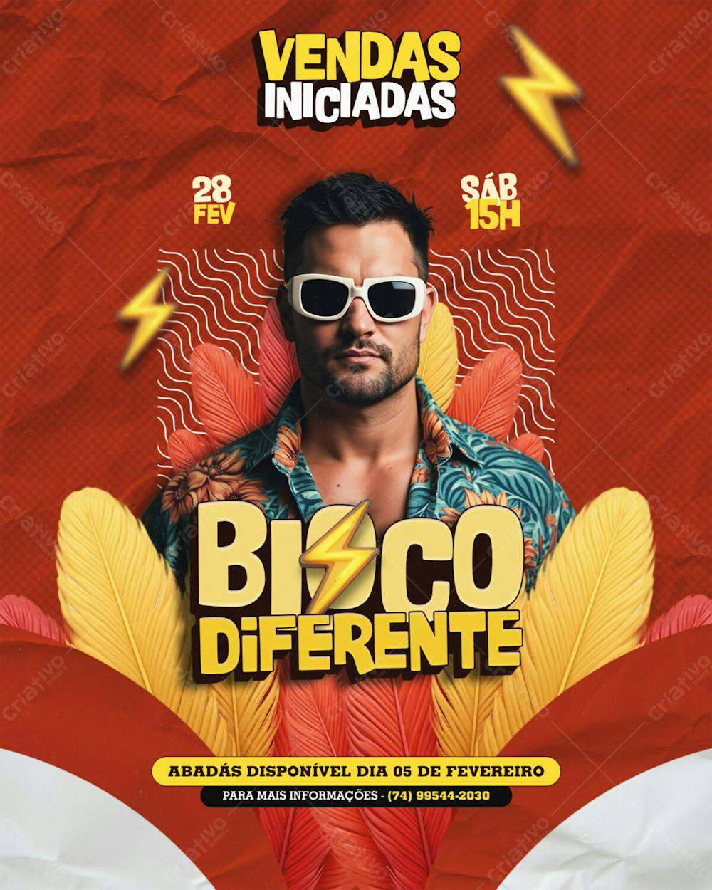 Flyer Evento Bloco Diferente Feed