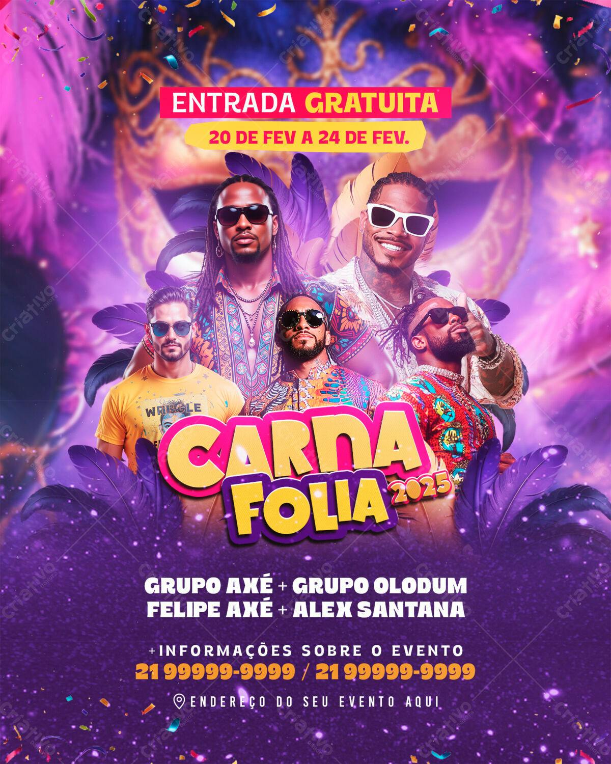 Flyer Carnaval 2025 PSD Editável
