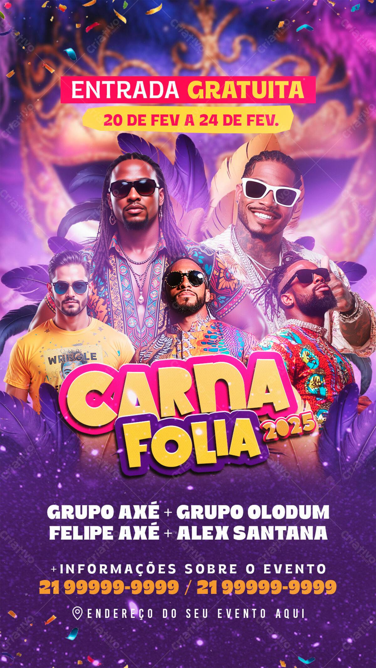 Flyer Carnaval 2025 PSD Editável