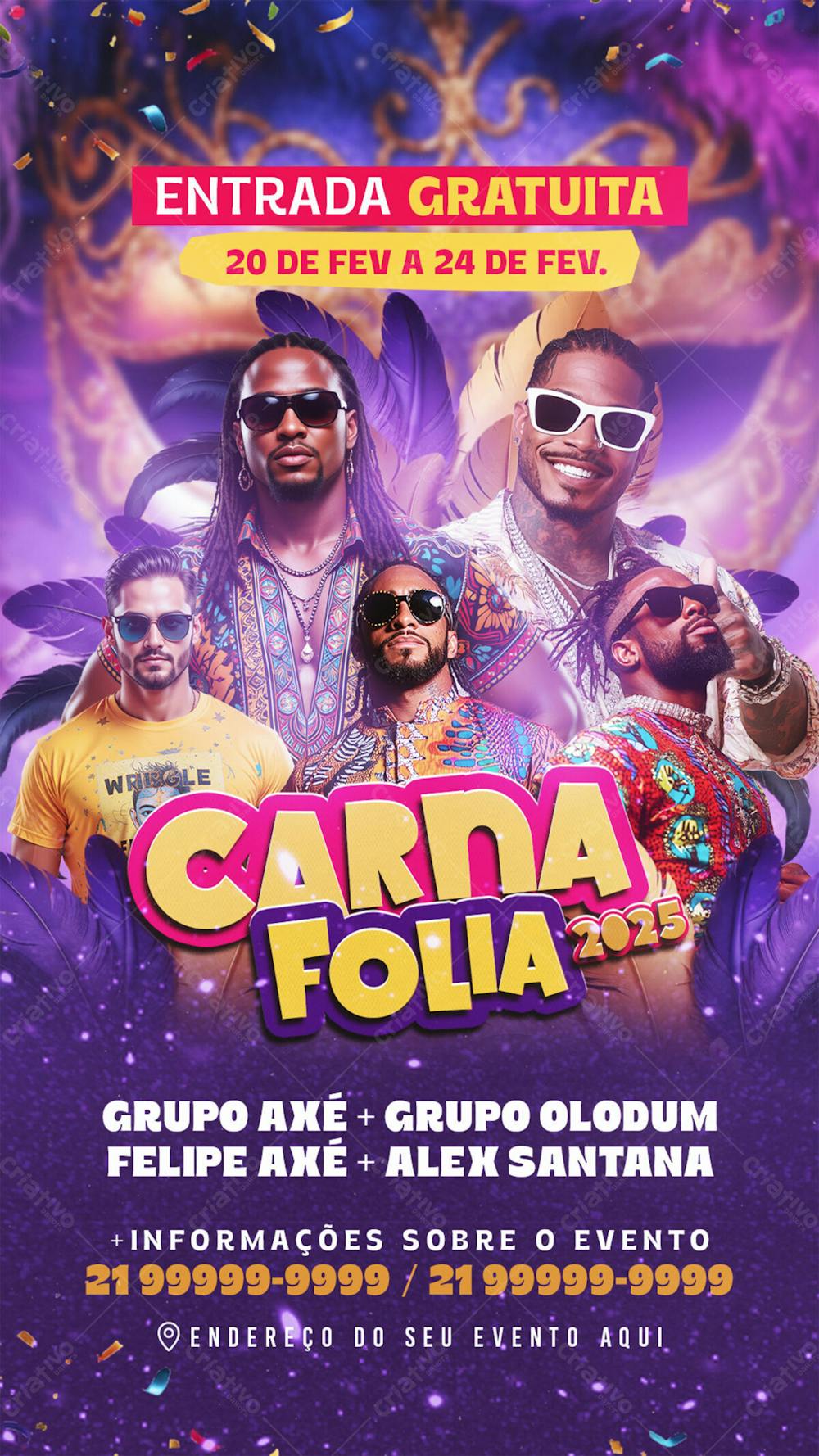 Flyer Evento Carna Folia 2025 Story