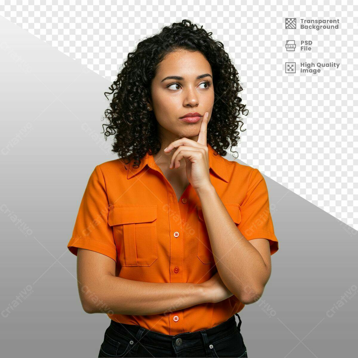 Imagem Pessoa Pensativa PSD Editável