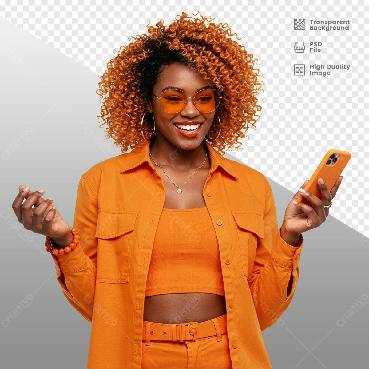 Modelo de Pessoa com Smartphone PSD Editável
