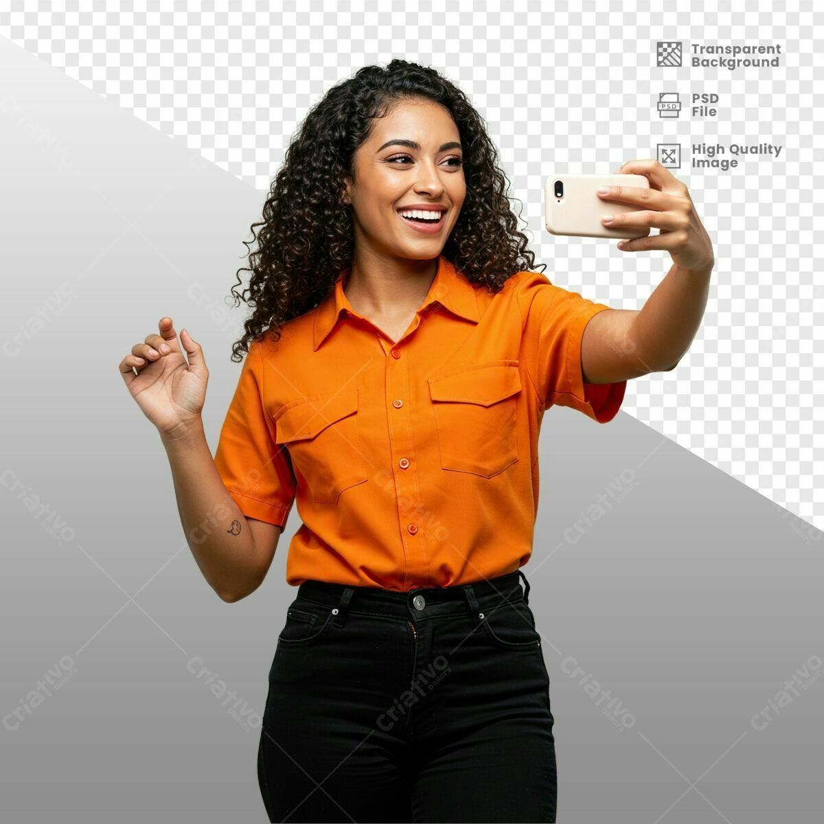 Modelo para Selfie PSD Editável