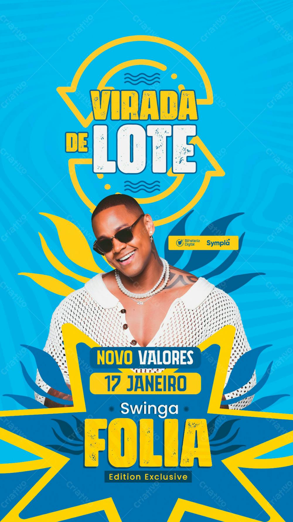 Flyer De Carnaval Swinga Folia Virada De Lote Story Psd Editavel