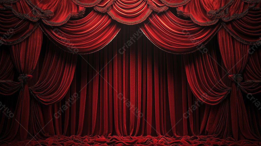Textura Veludo Vermelho para Fundo de Palco