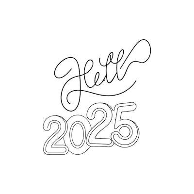 Ilustração vetorial de Boas Festas 2025