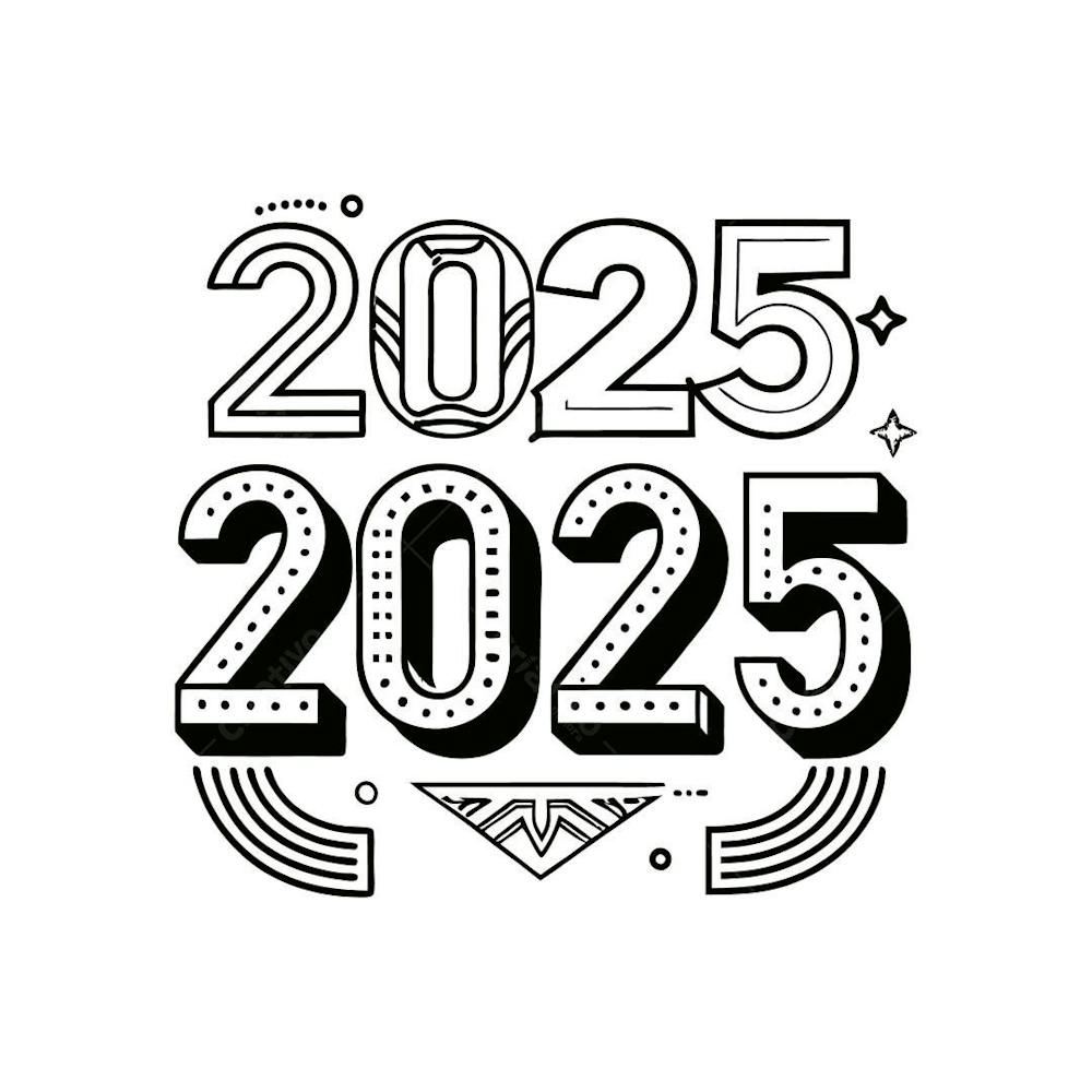 Stylish 2025 New Year&#39;S Design