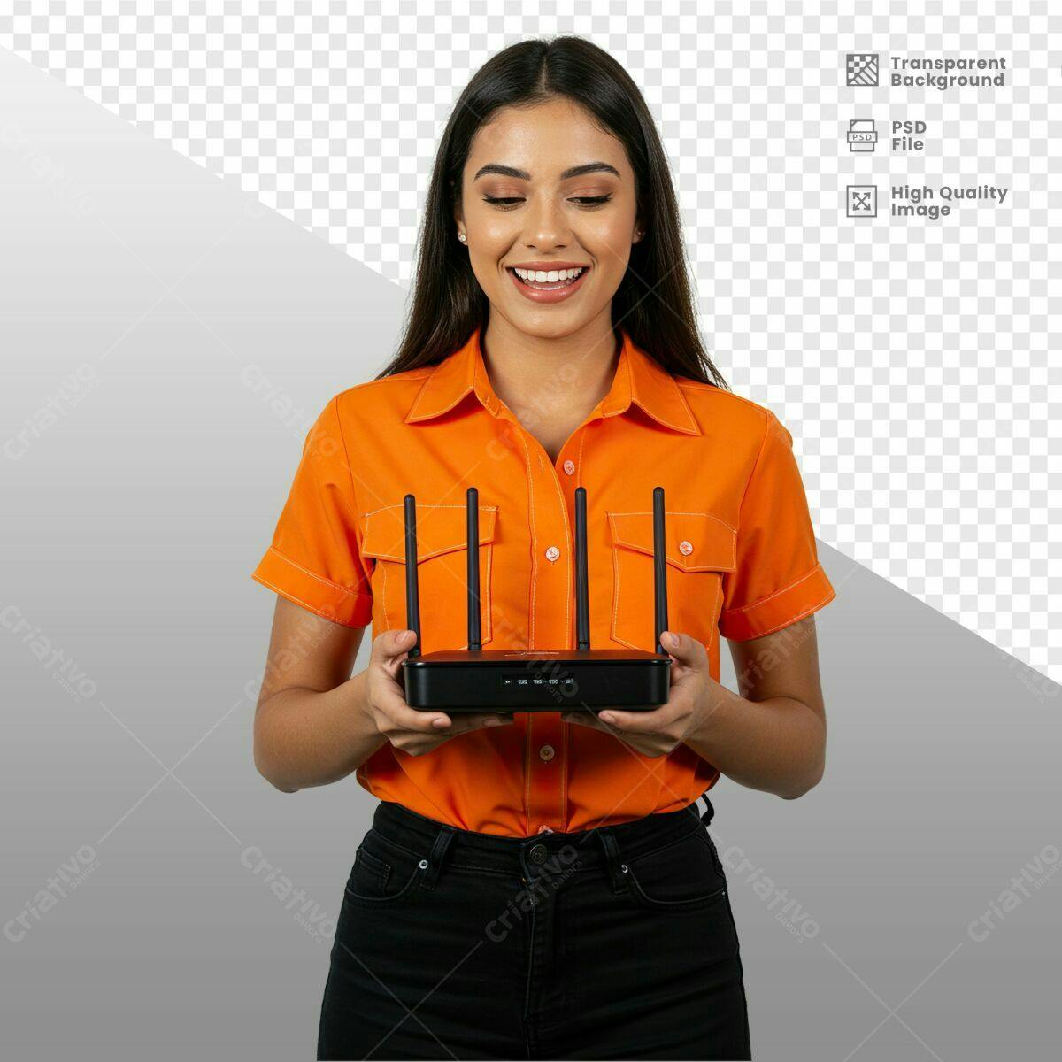 Mockup Roteador WiFi PSD Editável
