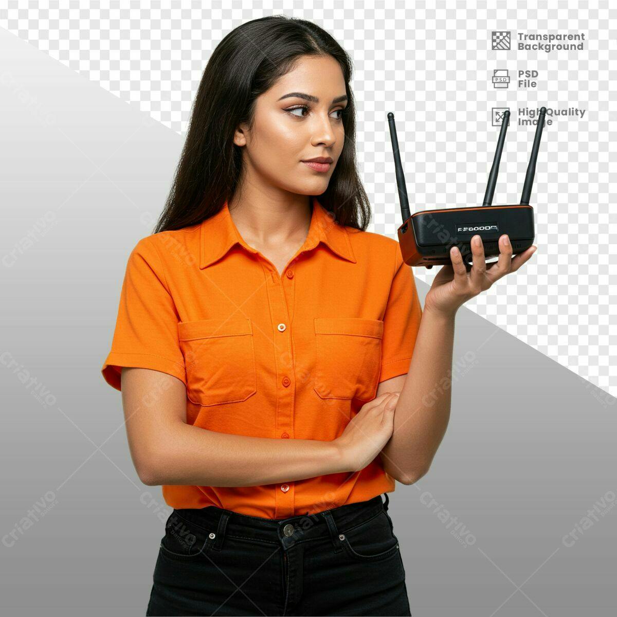 Mockup de Roteador WiFi PSD Editável