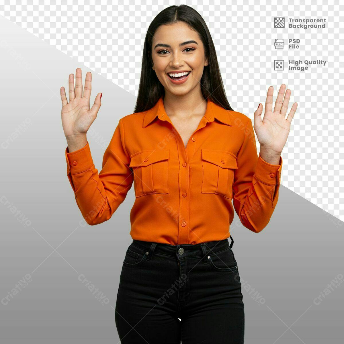 Imagem de Mulher Sorrindo PSD Editável