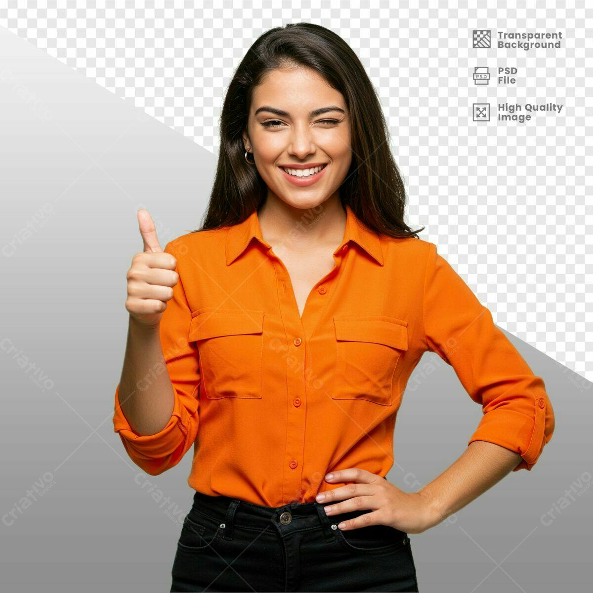 Imagem de Mulher Aprovação PSD Editável