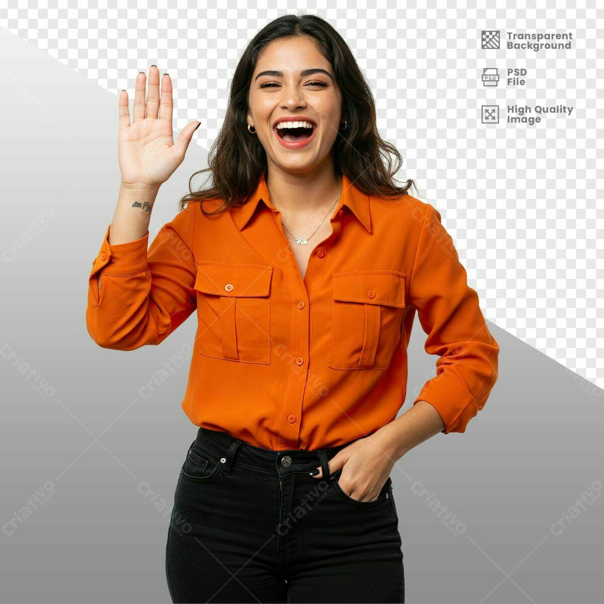 Imagem de Mulher Sorrindo PSD Editável