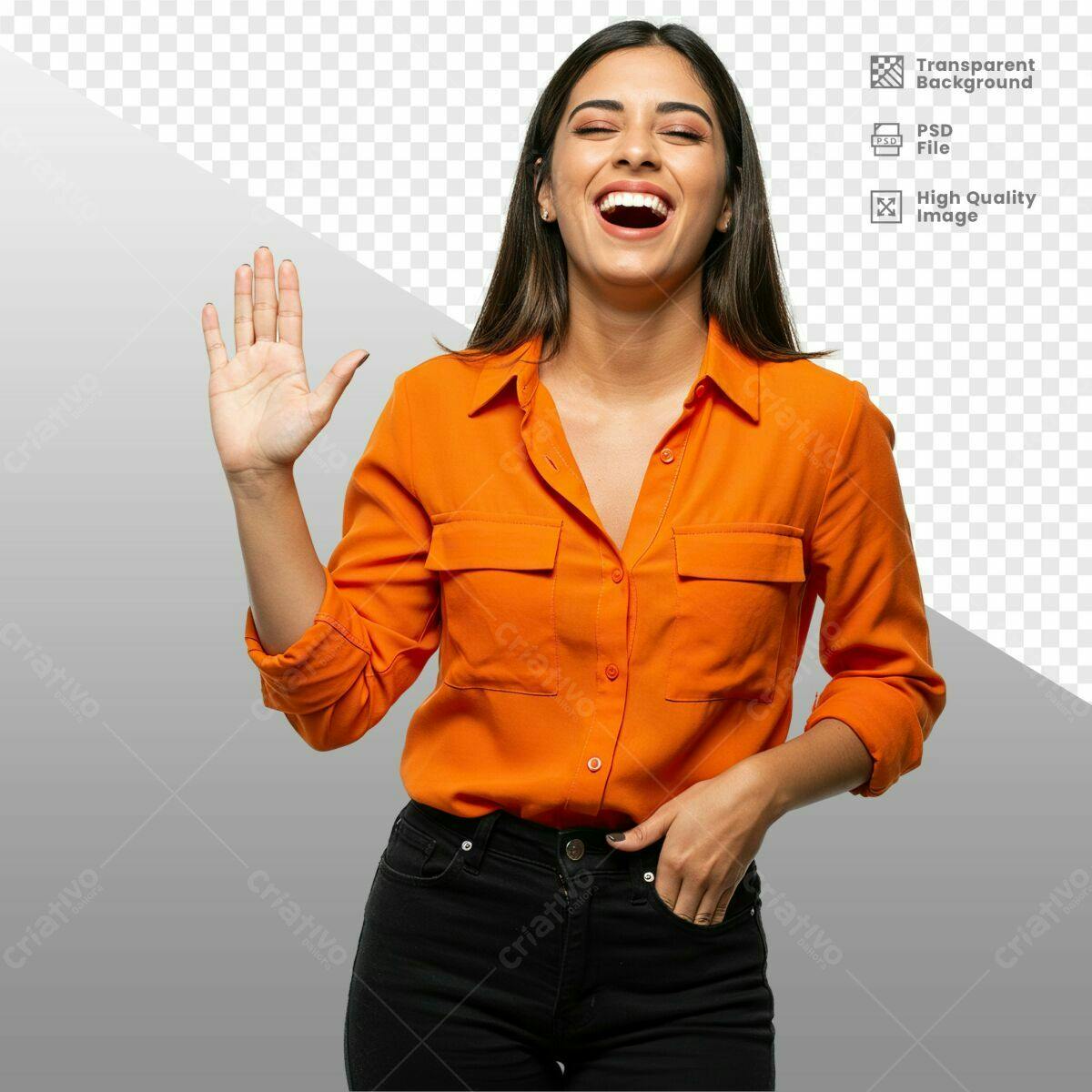 Imagem Psd para Redes Sociais com Mulher Sorrindo PSD Editável