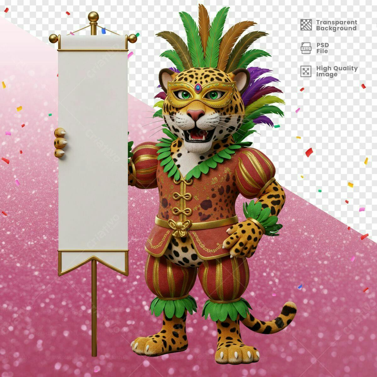 Banner Carnaval Jaguares PSD Editável