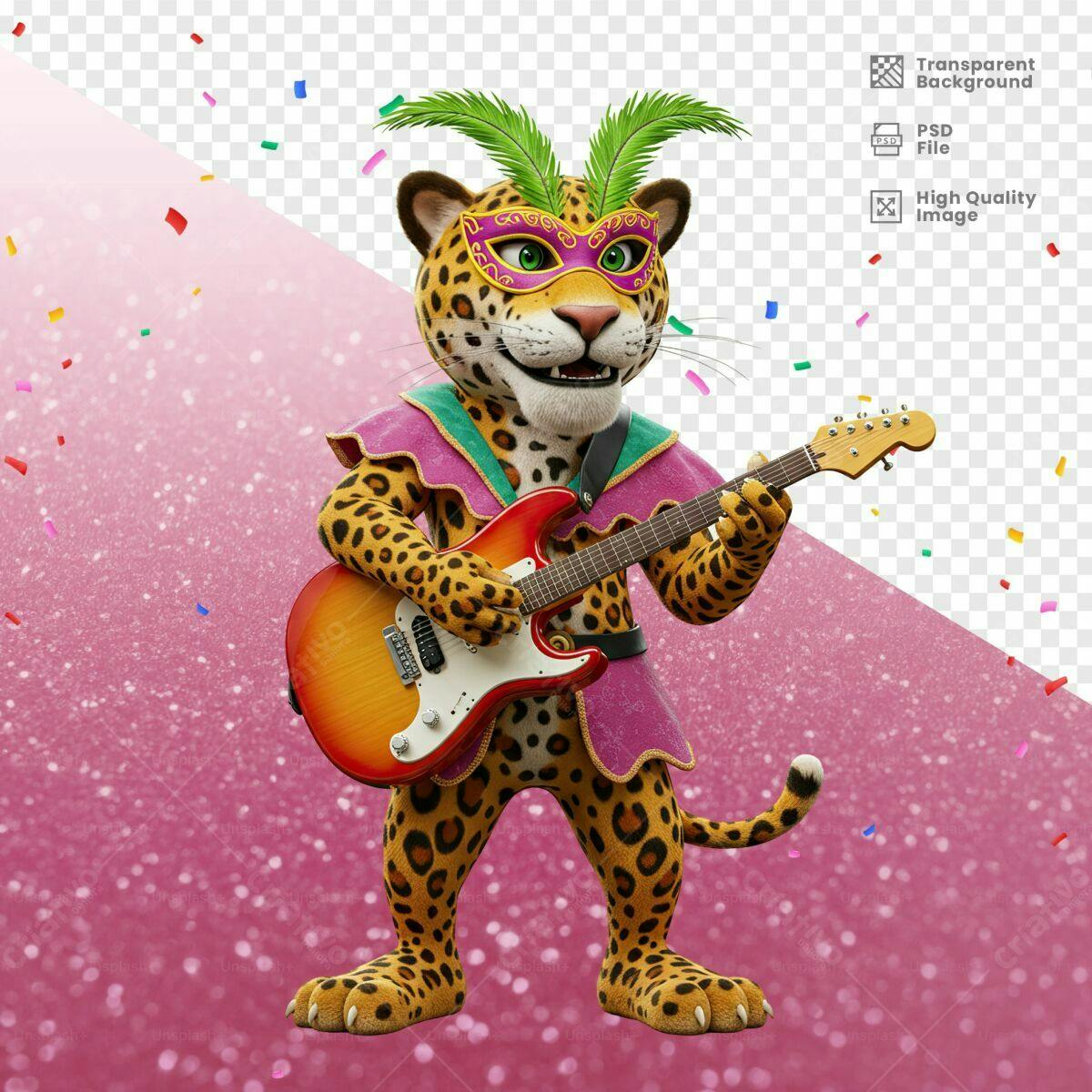 Imagem Festa Carnaval Jaguares PSD Editável