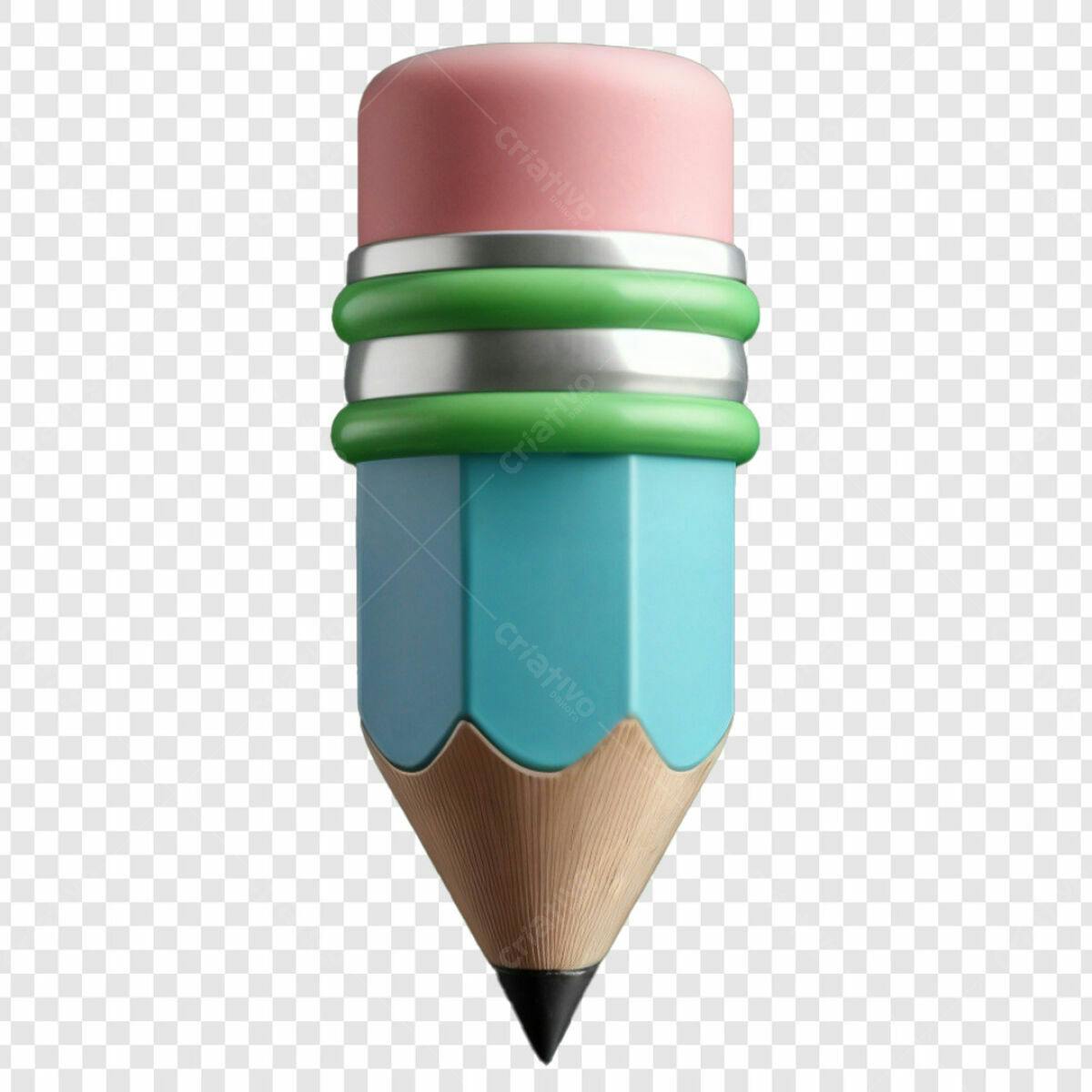 Ícone Lápis Colorido PSD Editável