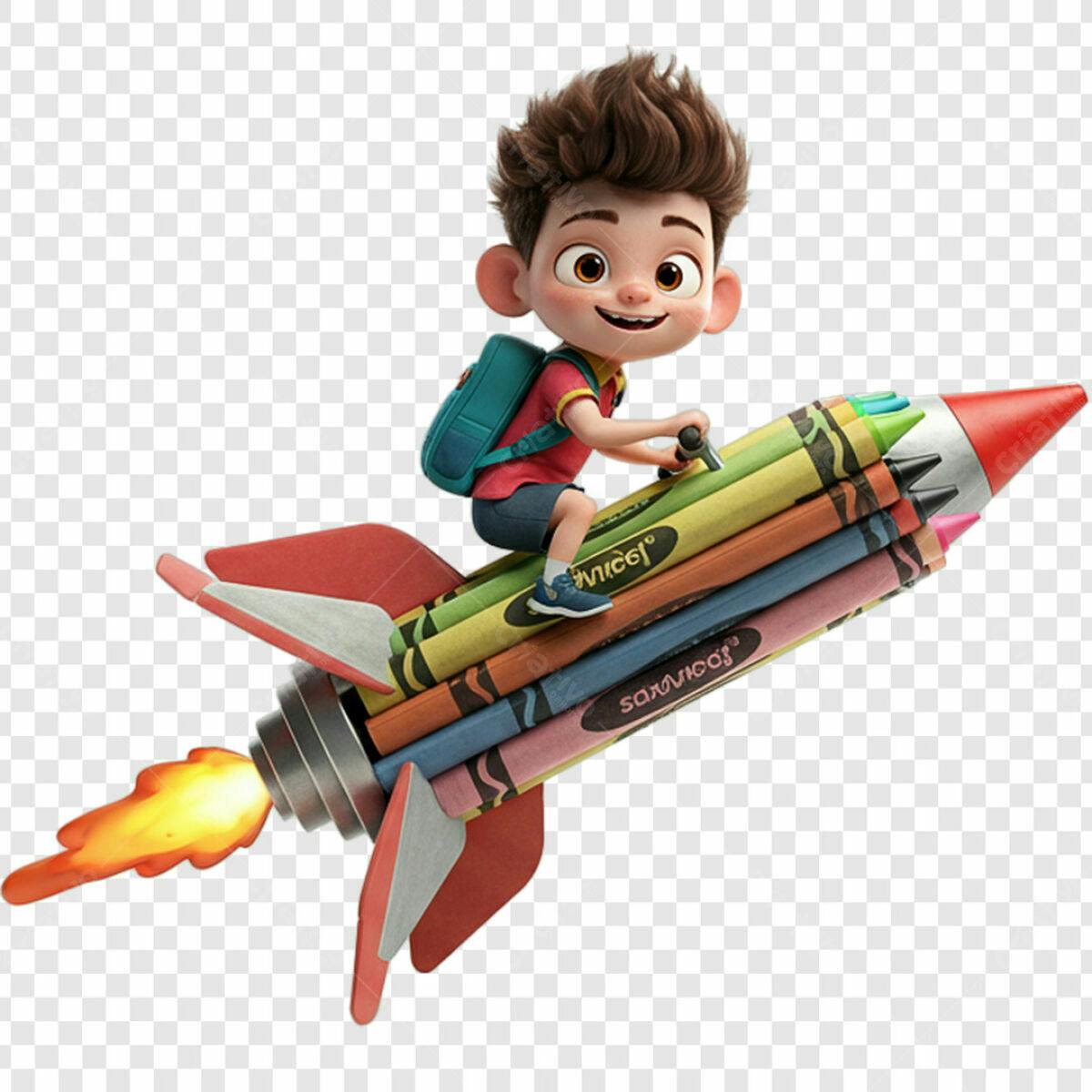 Ilustração Infantil Volta às Aulas PSD Editável