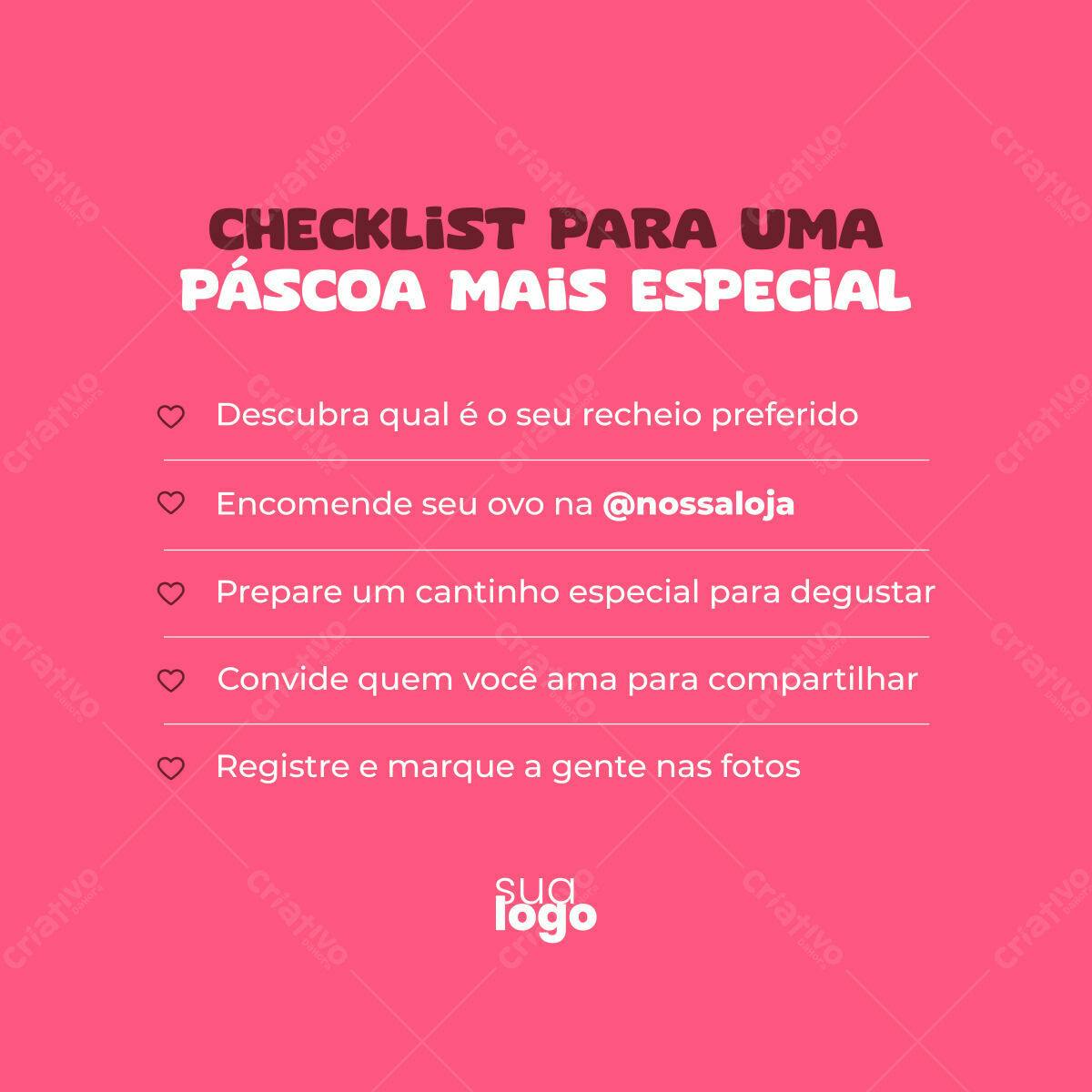 Checklist Páscoa PSD Editável