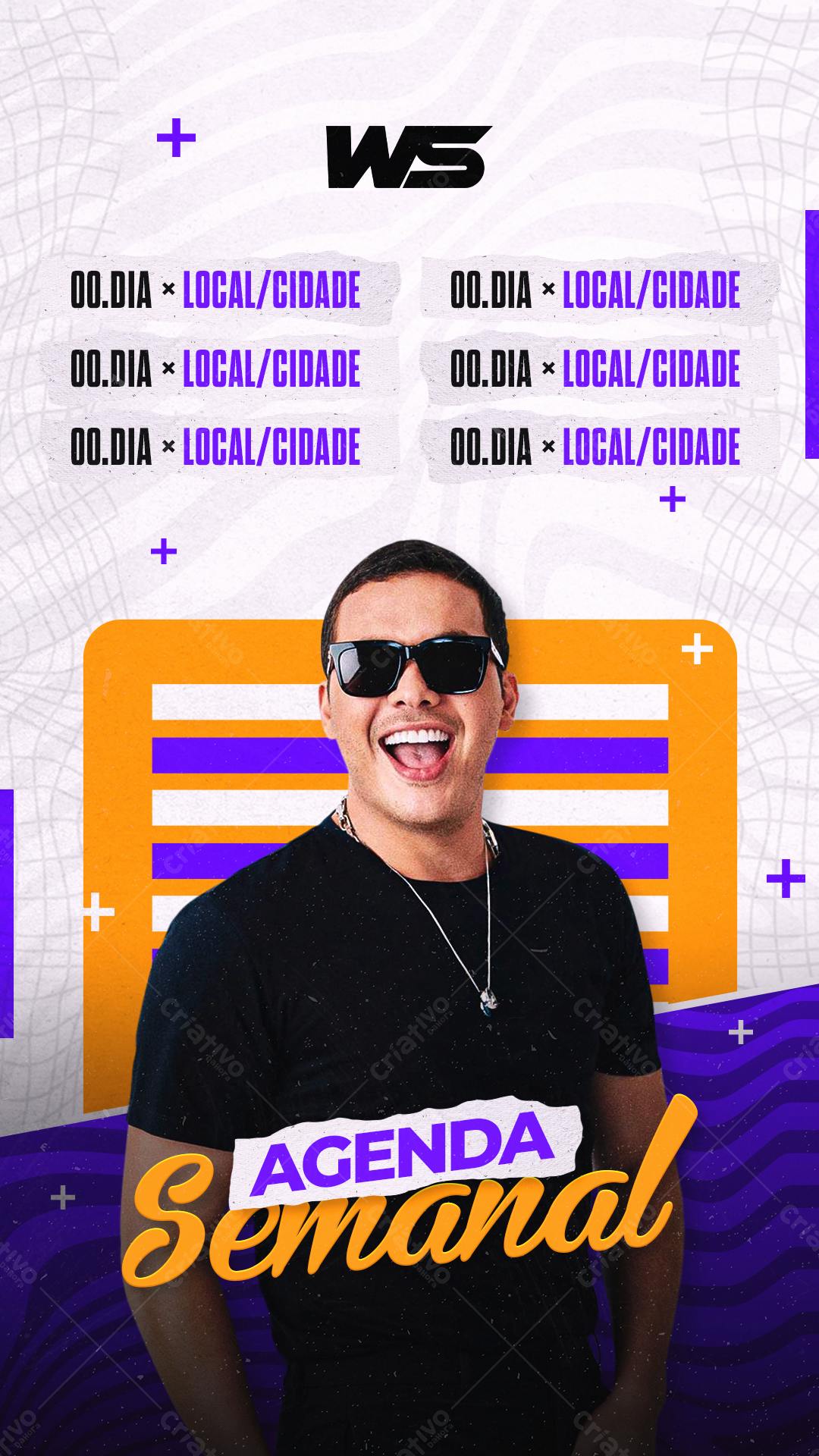 Flyer Agenda Semanal PSD Editável