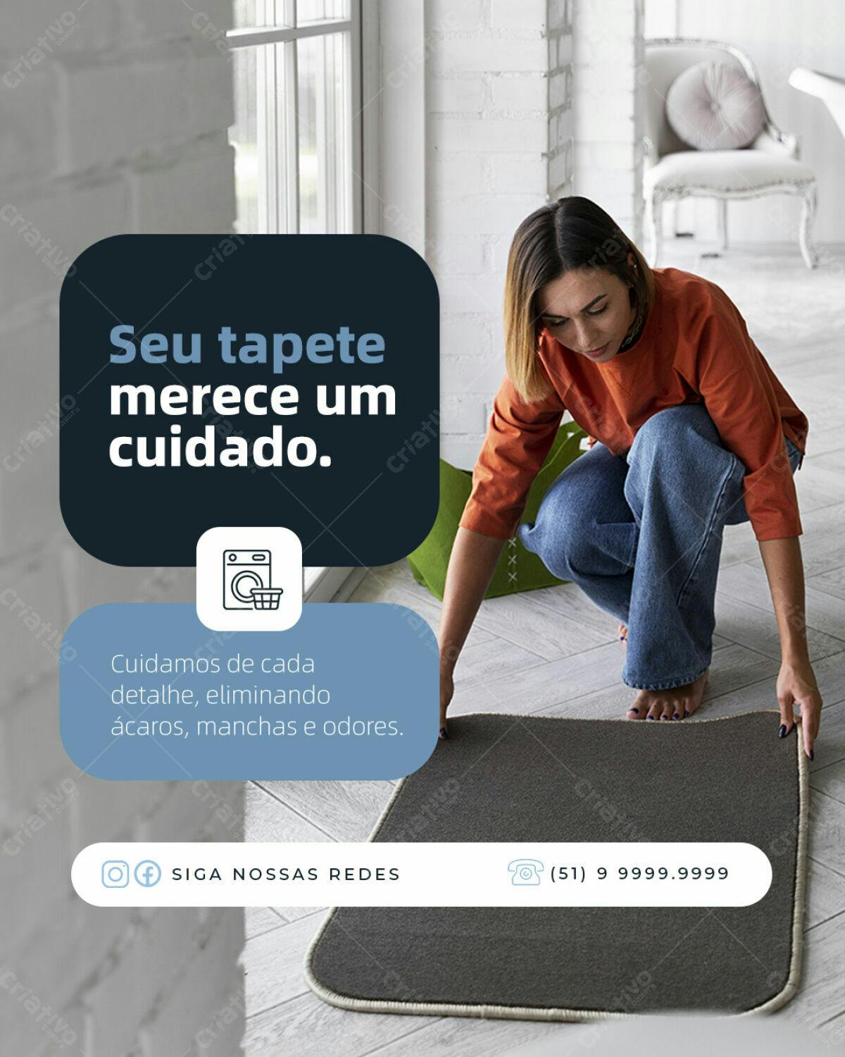 Post para Limpeza de Tapetes PSD Editável