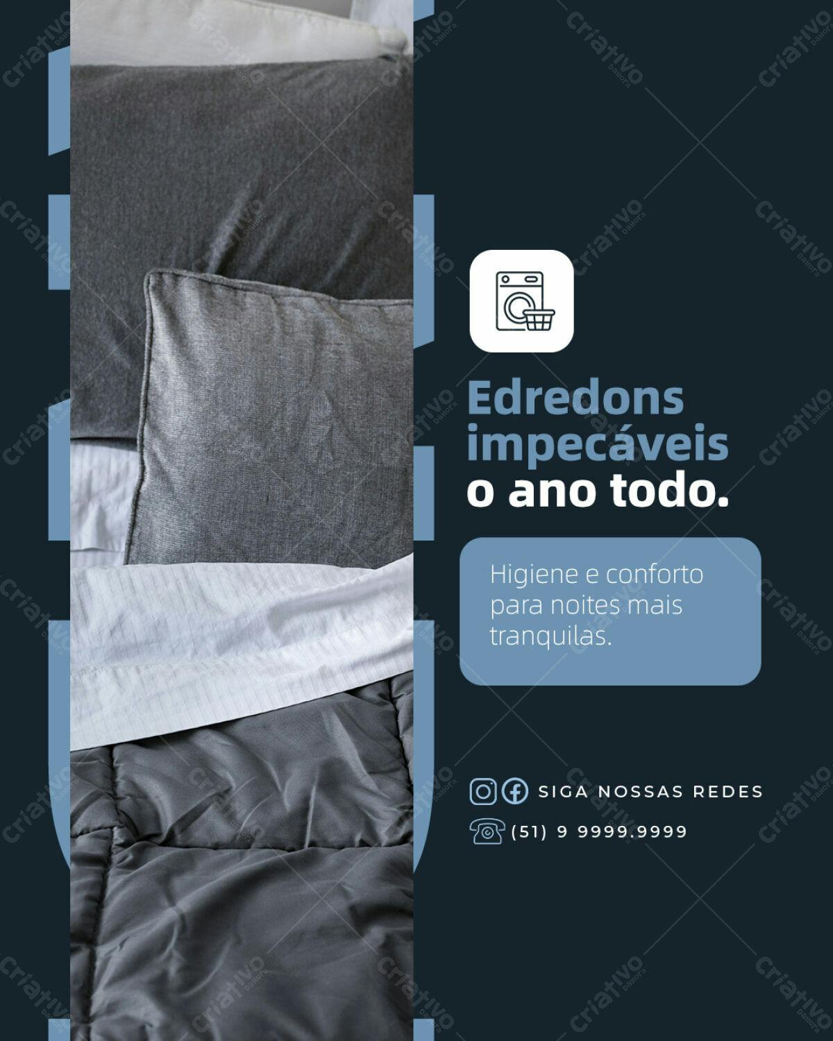 Postagem Instagram Edredons PSD Editável