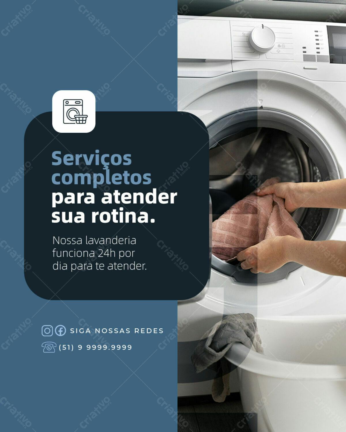 Post para Lavanderia PSD Editável