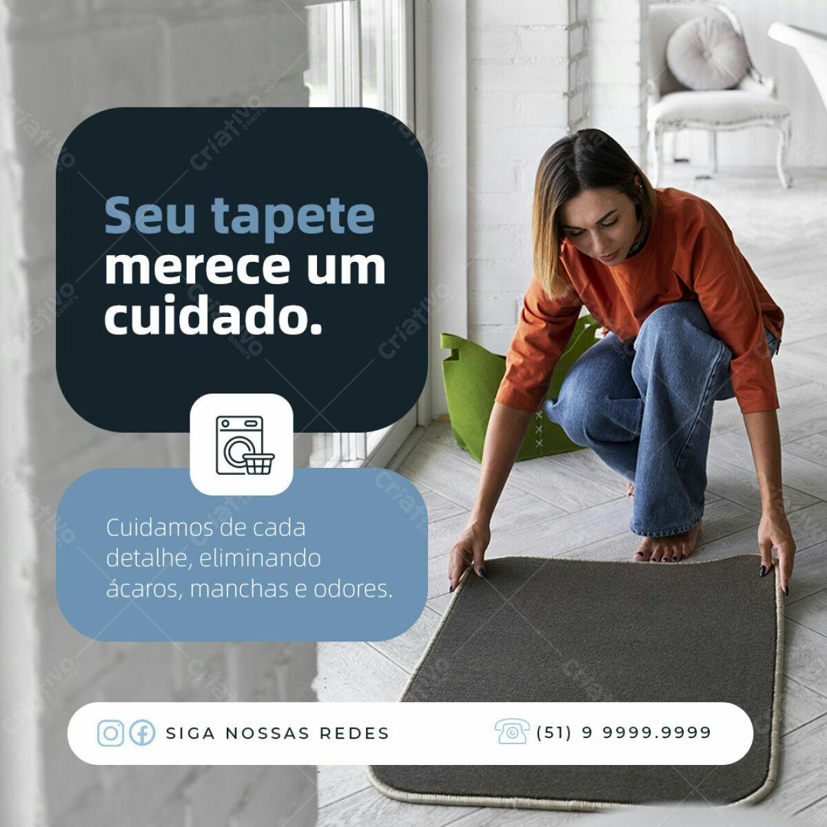 Post para Limpeza de Tapetes PSD Editável