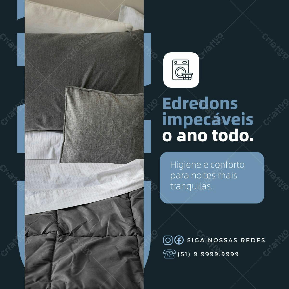 Post Instagram Edredons PSD Editável