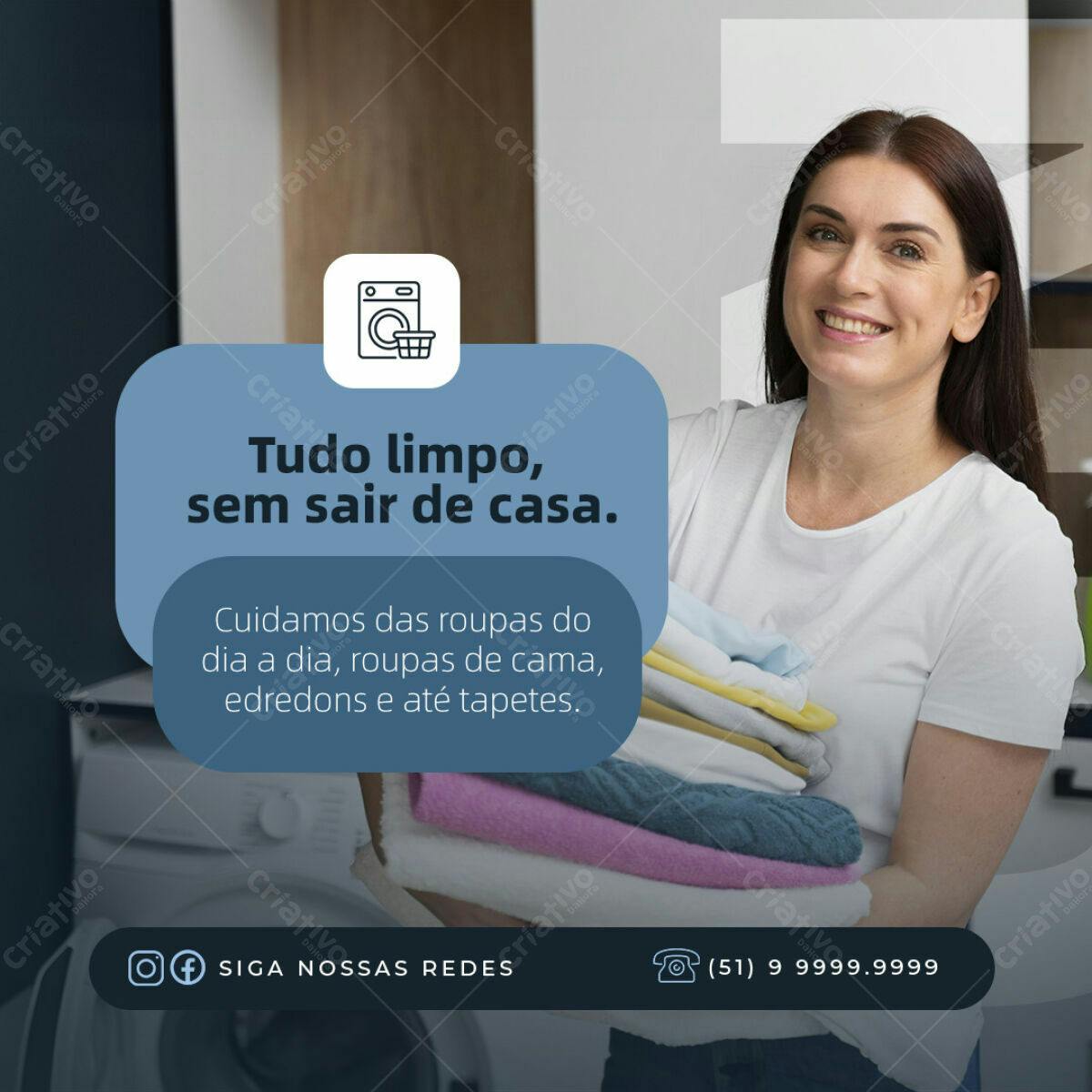 Post para Lavanderia PSD Editável
