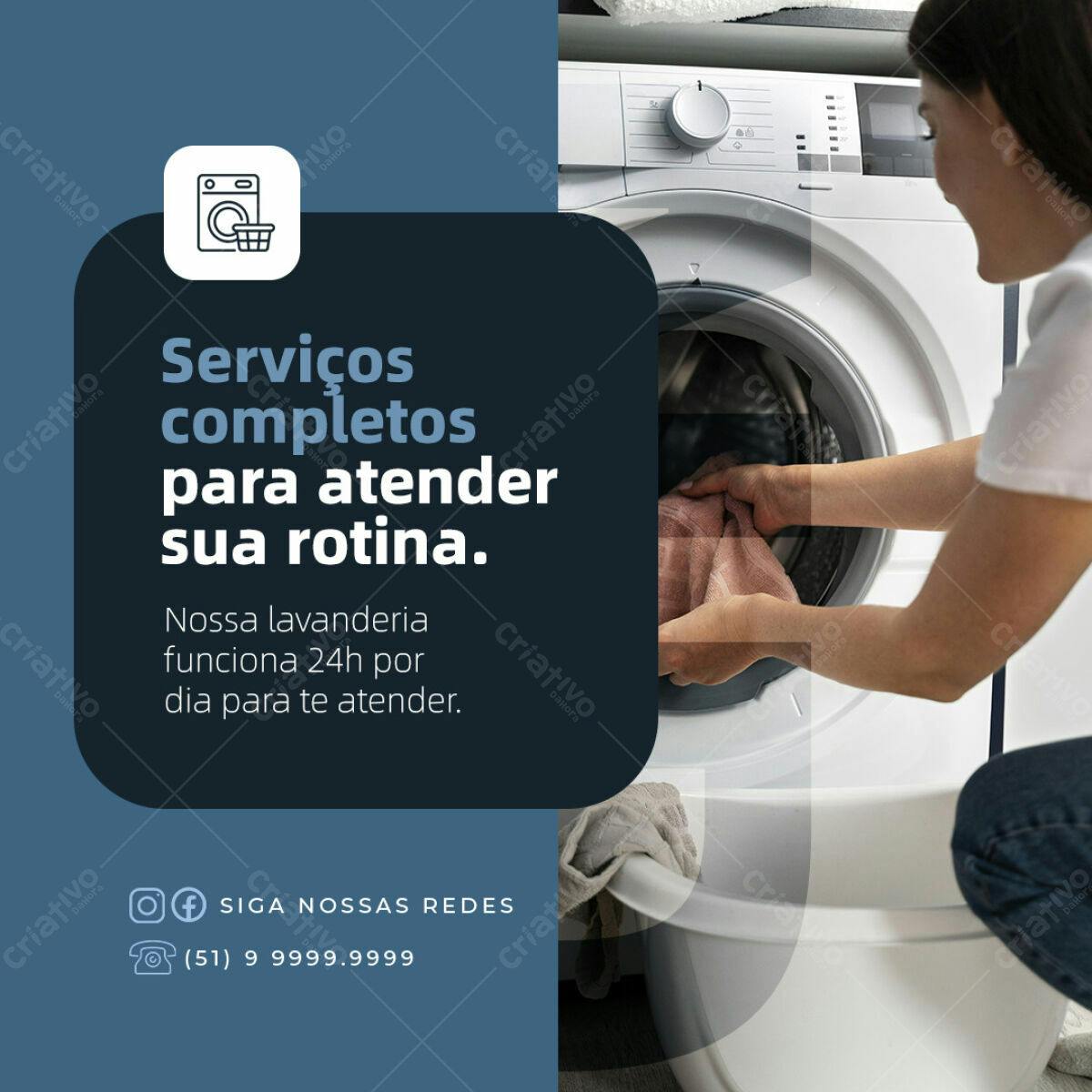 Post para Lavanderia PSD Editável
