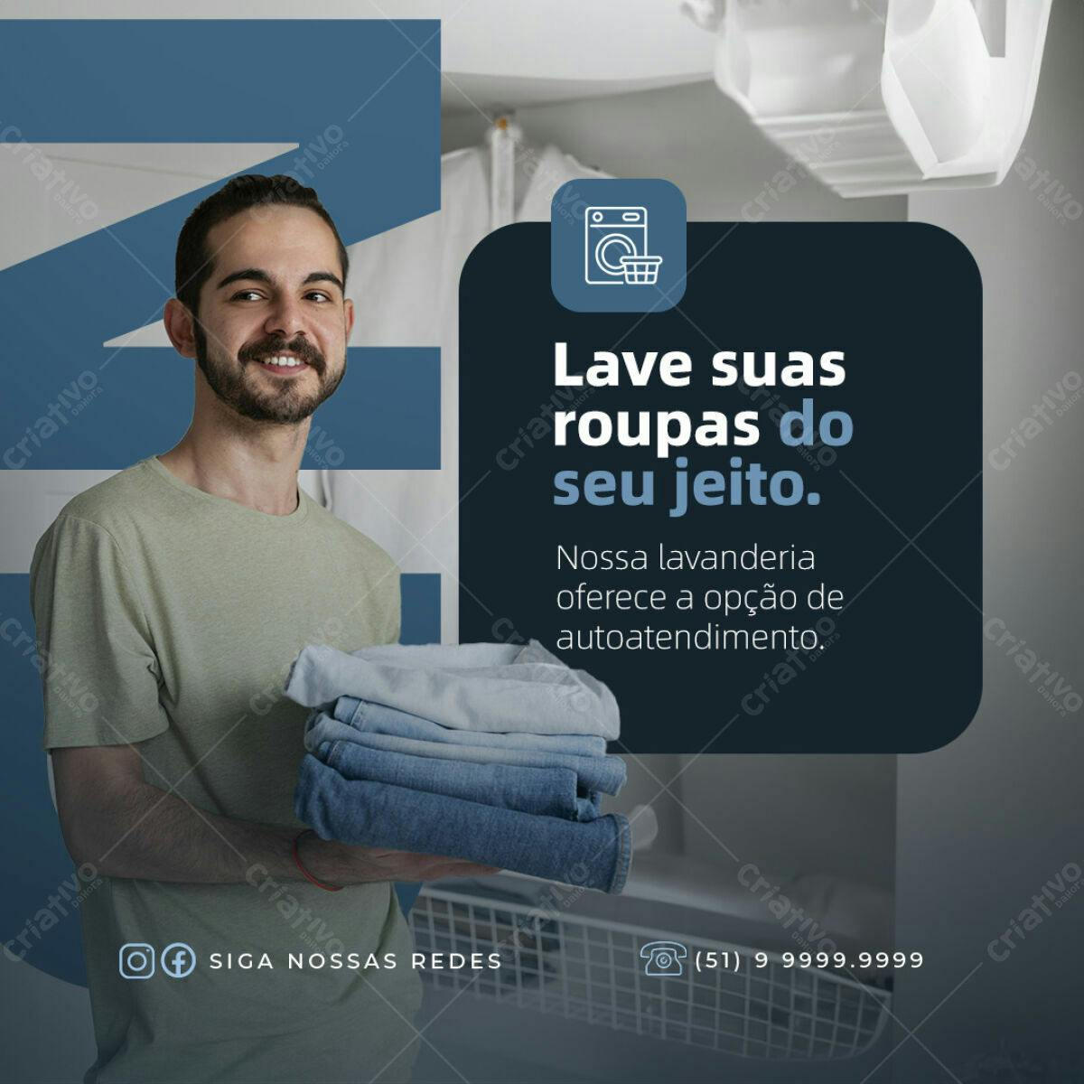Post para Lavanderia PSD Editável